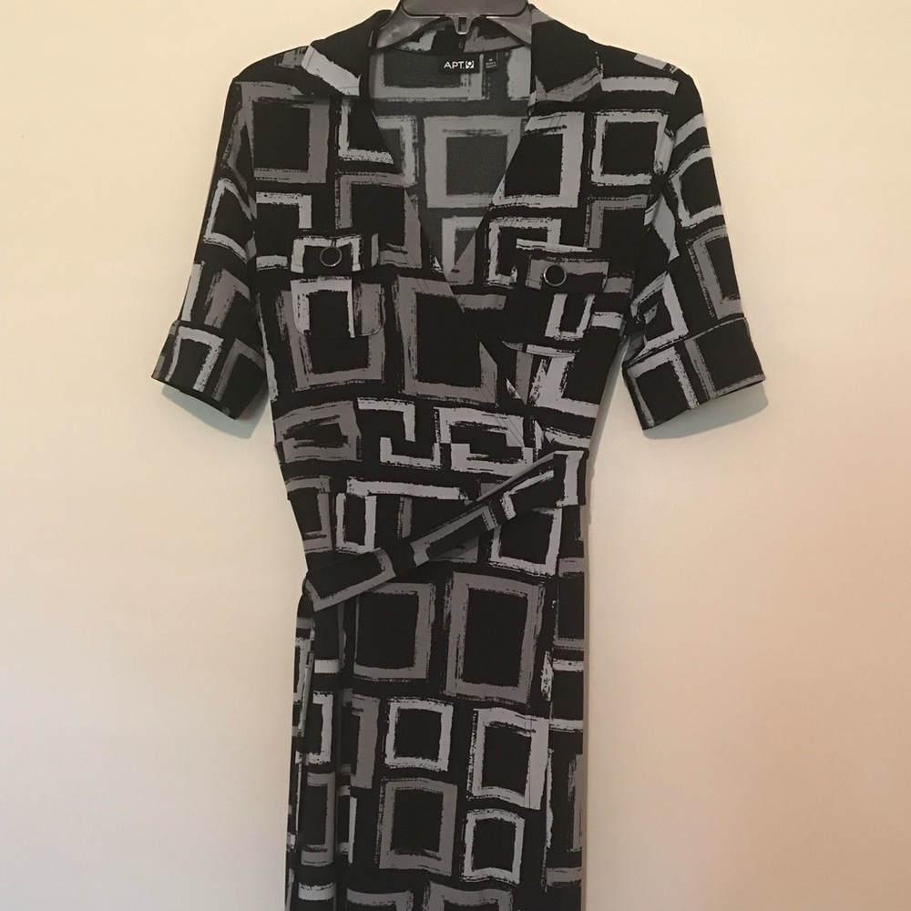 Apt. 9 Black and Gray Block Dress